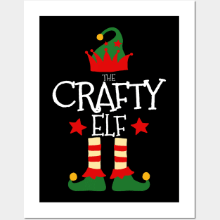 Crafty Elf Matching Family Group Christmas Party Pajamas Posters and Art